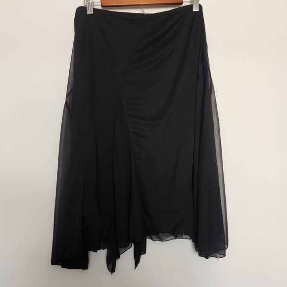 Vintage black Witchy 90s mesh asymmetrical skirt - Picture 4 of 8